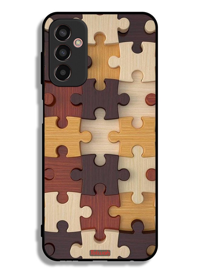 Tolwak Samsung Galaxy M13 Protective Case Cover Wooden Pattern - Image 2