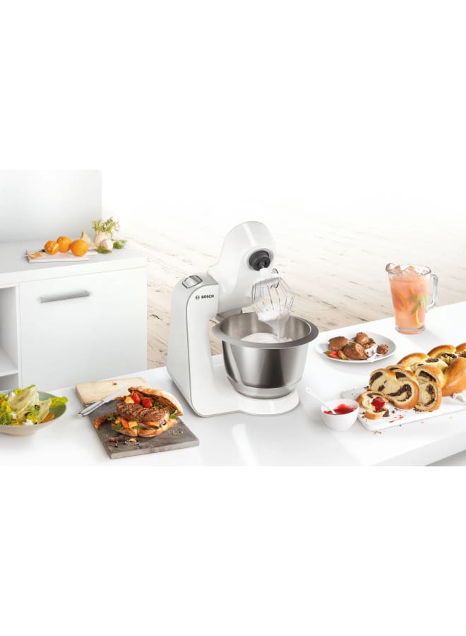 بوش Series 4 Kitchen machine MUM 5 1000 W White, Silver MUM58258 1000 W MUM58258 White - Image 2