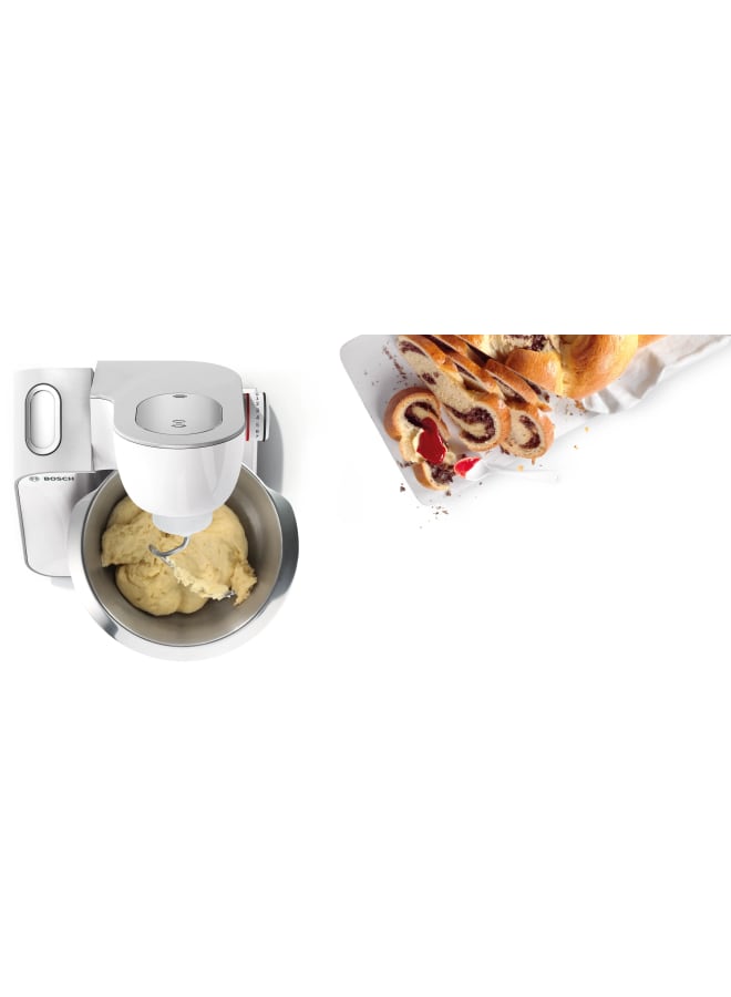 بوش Series 4 Kitchen machine MUM 5 1000 W White, Silver MUM58258 1000 W MUM58258 White - Image 4
