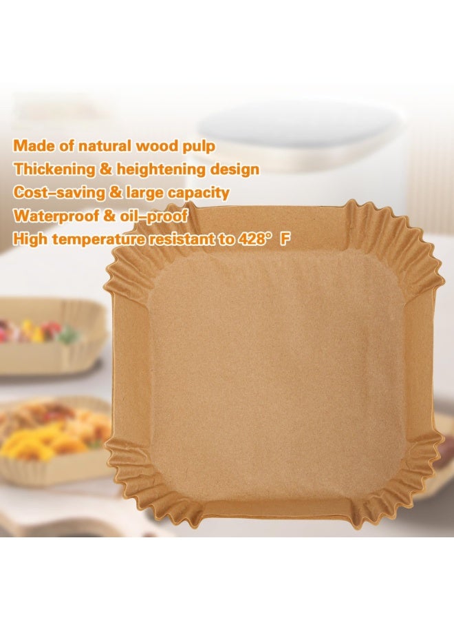 زيفانا 100 قطعة من ورق القلاية الهوائية بطانات ورق القلاية الهوائية القابل للتصرف بطانات مربعة لورق الخبز للقلاية الهوائية ورق زبدة مقاوم للماء للخبز في الميكروويف 6.3 بوصة/16 سم مربع - Image 4