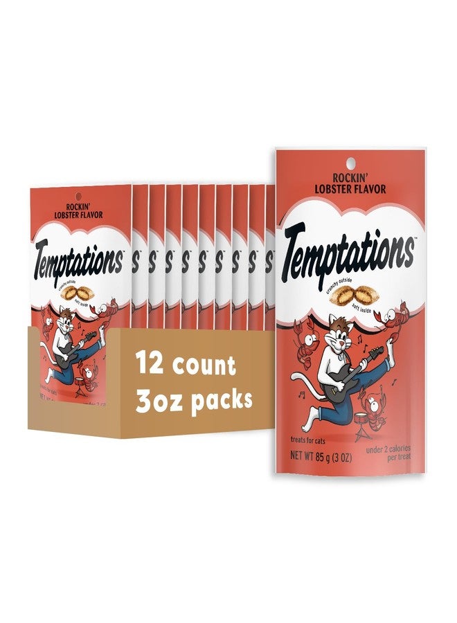 Temptations Classic Crunchy and Soft Cat Treats, Rockin' Lobster Flavor, 3 oz. Pouch (Pack of 12) - Image 1