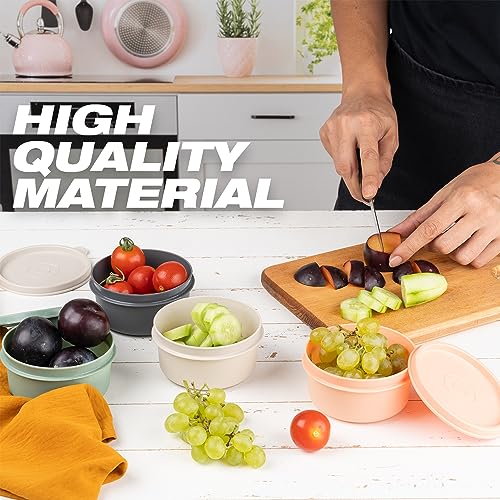 EYNEL 9 oz Small Round Food Storage Containers with Lids Set of 10, Airtight Leakproof Reusable, Plastic To Go Bento Box, Mini Lunch Box, Snack Storage Bowl, for Kitchen, Picnic (10) - Image 2