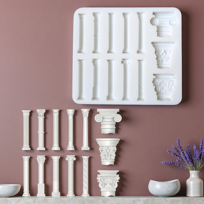 1 Pc European Roman Column Creative Cake Mold Kitchen Baking Mold Cake Decoration Addition Gummy And Fondant Molds - Image 1