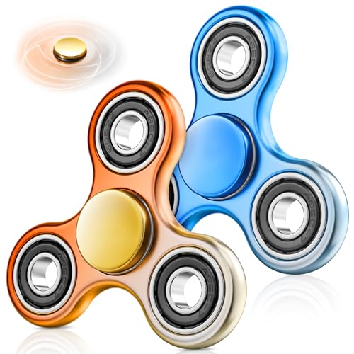 GIGILLI Fidget Spinner 2 Pack for Adults Sensory Fidget Spinners for Kids 812 with ADHD Autism Anxiety Relief Fidget Toys Easter Basket Stuffers Birthday Party Favors for Kids Classroom Prizes - Image 1