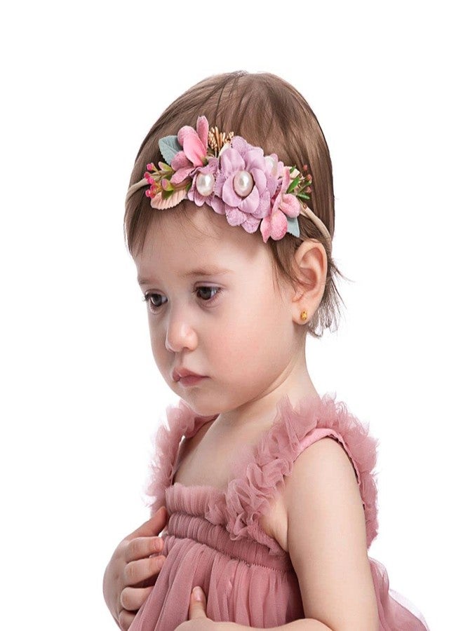 Bow Dream Baby Girls Toddler Tutu Dress Infant Tulle Dress Party Princess Dress with Flower Headband Dusty Rose 0-3 Months - Image 5