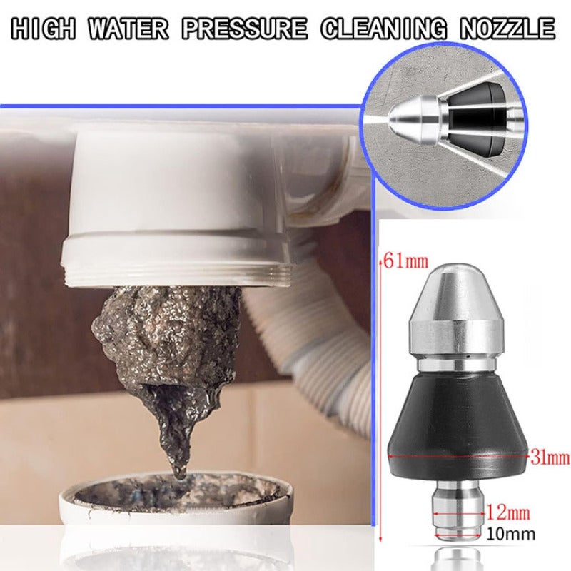 Car Wash Nozzle Stainless Steel High-Pressure Spray - Rust-Resistant Cleaning Nozzle for Car Washing, Sewer Cleaning and General Cleaning Tasks - Image 3
