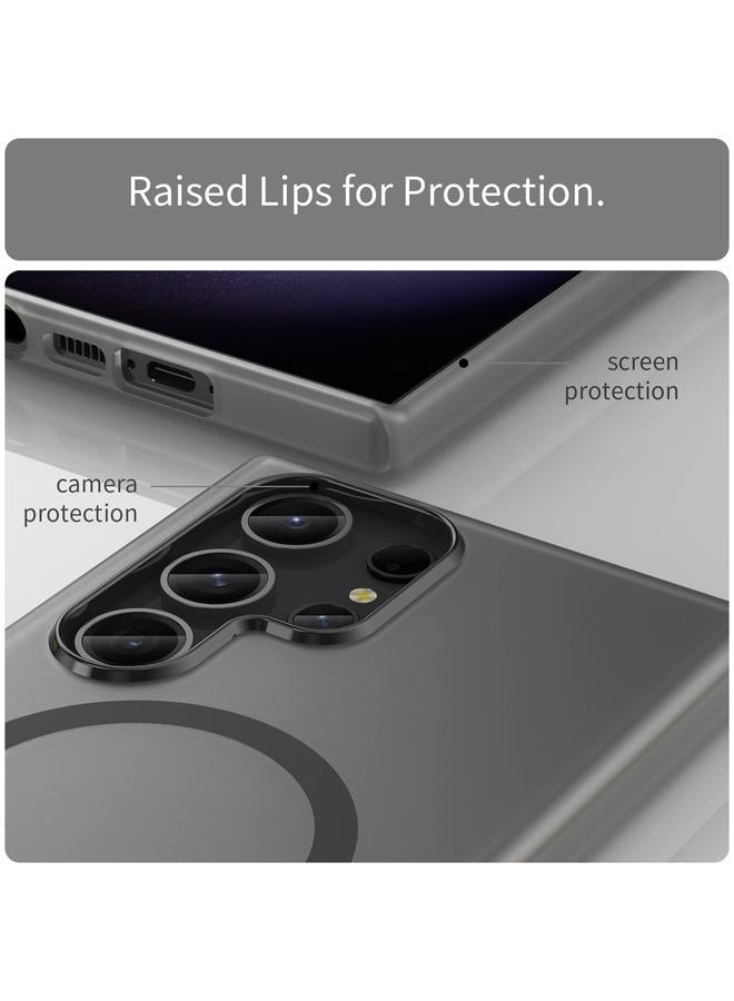 اس-توب جراب لهاتف Samsung Galaxy S23 Ultra 5G MagSafe Frosted شفاف TPU + PC جراب هاتف بتغطية كاملة - Image 5
