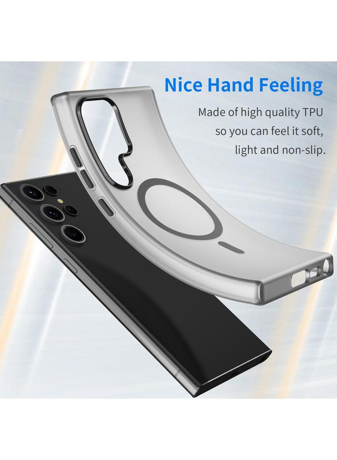 اس-توب جراب لهاتف Samsung Galaxy S23 Ultra 5G MagSafe Frosted شفاف TPU + PC جراب هاتف بتغطية كاملة - Image 3