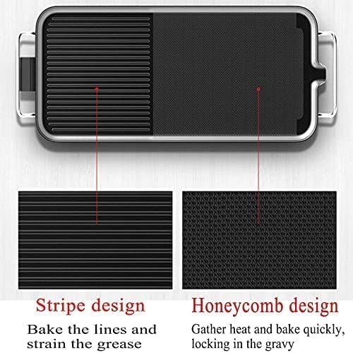 Jolfay Electric Griddle, Portable Smokeless BBQ Barbecue Versatile Griddle Nonstick Teppanyaki Table Top Grill Griddle, Hot Plate 1350 W/Separate for Home Dinner Indoor outdoor Useful Parties Cooking - Image 2