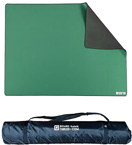 BOARD GAME TABLES.COM Board Game Playmat 25x4Thick Super CushionedStitched EdgeWater Resistant with Carrying Case for Tabletop Board Games Card Games RPG Games Small Green - Image 1