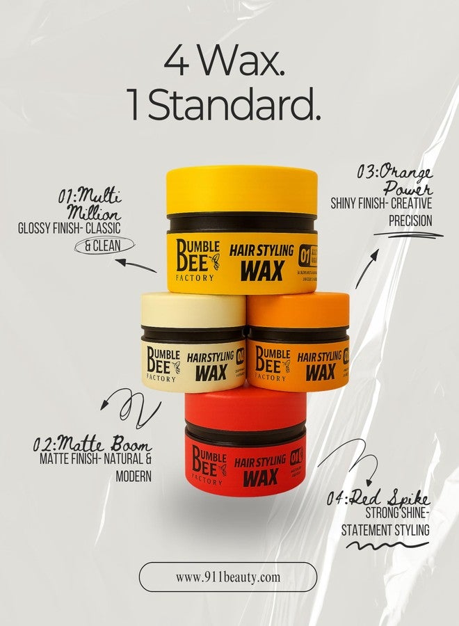 BUMBLE BEE Hair Styling Wax, 4 Styles, Firm Hold, Natural Finish (150 ml, 02 White (Matte)) - Image 3
