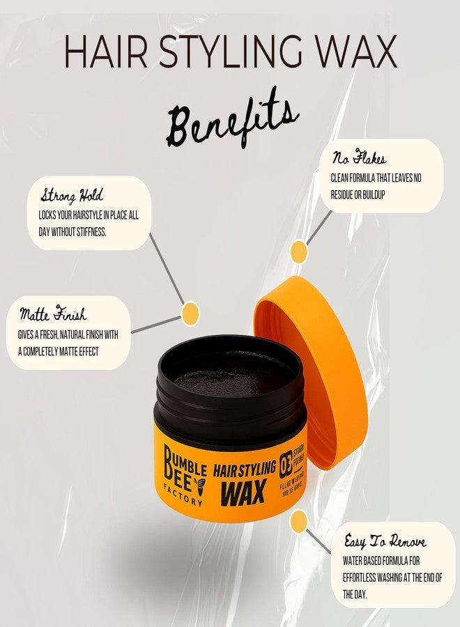 BUMBLE BEE Hair Styling Wax, 4 Styles, Firm Hold, Natural Finish (150 ml, 02 White (Matte)) - Image 4