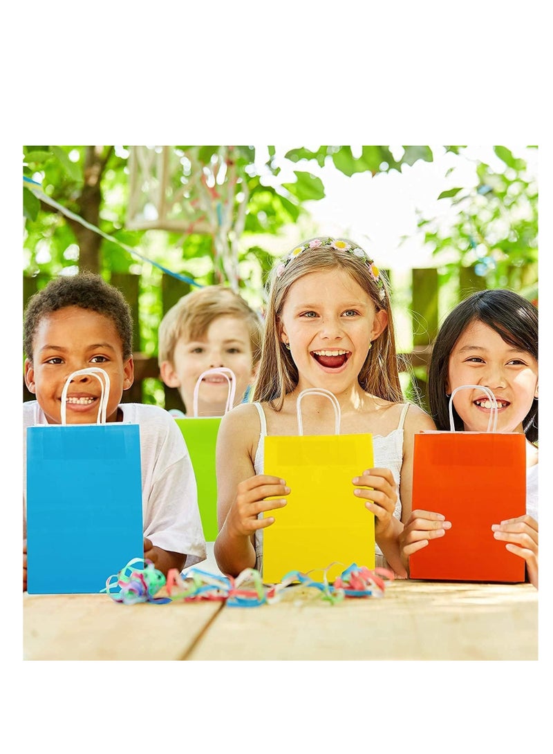 ECVV أكياس هدايا ECVV مجموعة 48 قطعة أكياس ورقية صديقة للبيئة مع مقابض أكياس ورقية بالجملة أكياس تسوق أكياس كرافت أكياس بيع أكياس حفلات (وردي، 27 * 22 * 11 سم) - Image 4