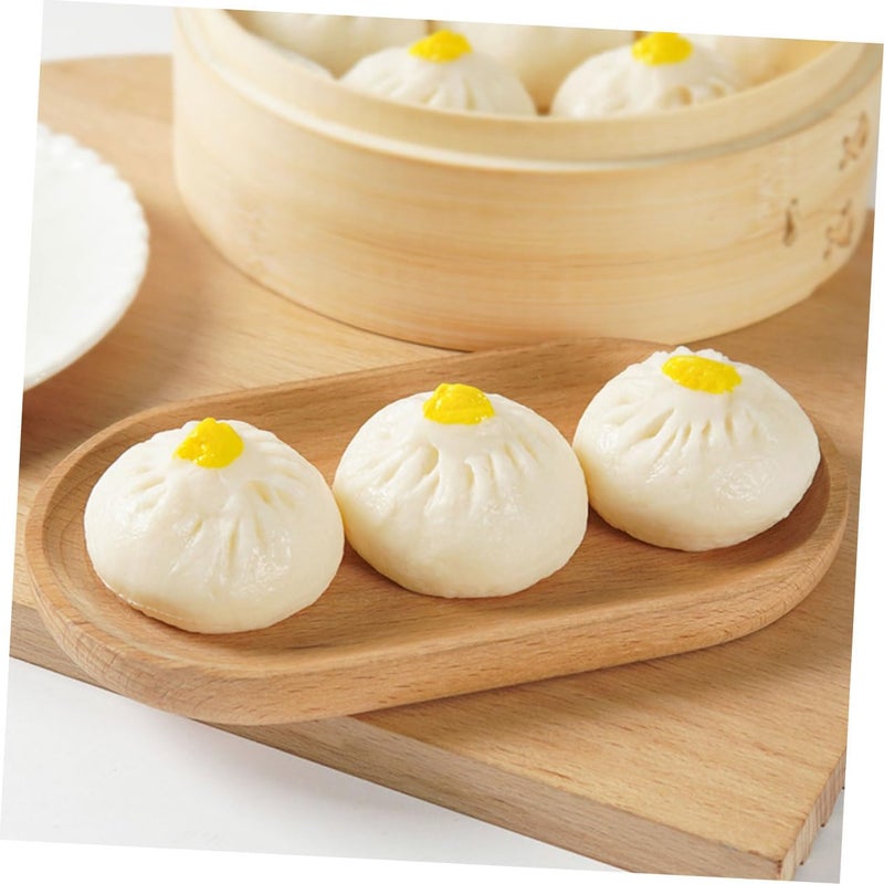 3 Sets Realistic Steamed Buns Food Models Kitchen Play Props Photography Party Decor - Image 3