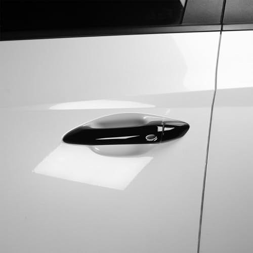 Amzcar Exterior Door Handle Cover Set Compatible with Hyundai Tucson 20222024 Accessories 2 Smart Keyhole Protectors AntiScratch Upgrade Easy SnapOn Installation Gloss Black - Image 3