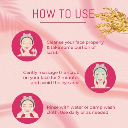 RYLLZ ESSENTIALS Rice Water Face Scrub | with Niacinamide, Hyaluronic Acid, Ceramide & Vitamin C | for Glass Skin, Dull Skin, Dead Skin Cells, Whiteheads, Blackheads, Dark Spots, Uneven & Dull Skin | Exfoliating Scrub | For All Skin Types | Korean Skincare | 100ml - Image 5