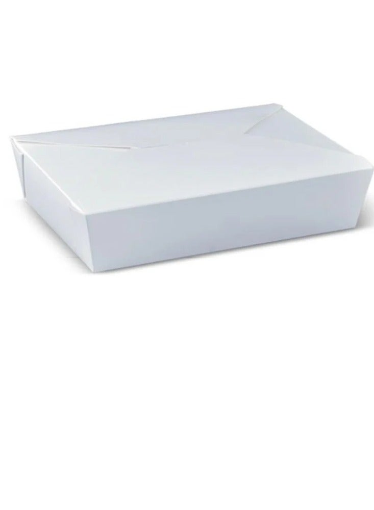 SKP Plastic White Paper Noodles Boxes with Locking Lid No. 2 (20 pcs)