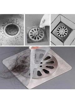 SHAYONAM SHAYONAM Pack of 40 Disposable Shower Drain Hair Catcher Drain Hair Catcher Waterproof Mesh Stickers for Bathroom Accessories Apartment Essentials for KitchenSink 4 X 4 40  - Image 2