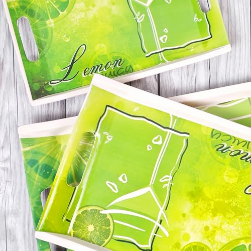 UPC U.P.C Tray Set for Serving, Tray for Multi-Use, Tray for Serving, Serving Tray Set of 3-(Small, Medium & Large) - Image 3