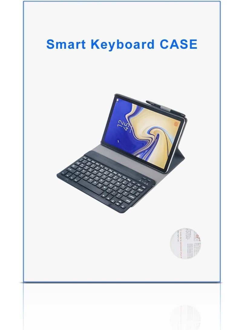 Muzz Keyboard Case for Samsung Galaxy Tab A9 Slim Lightweight Stand Cover with Magnetically Detachable Wireless Bluetooth Keyboard For (Galaxy Tab A9 8.7 Inch 2023) - Image 2