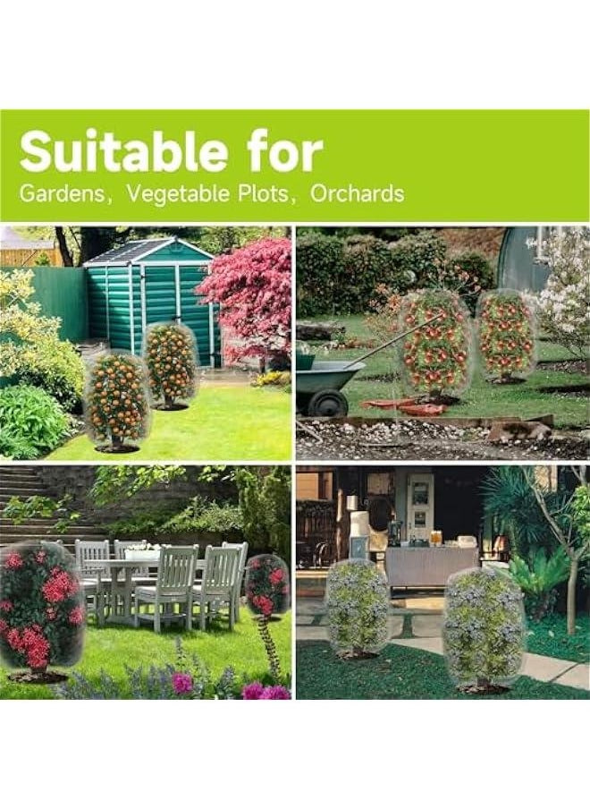 Generic - 4 Packs 2 Size Garden Plant Netting Blueberry Bushes Protection Netting Covers Bags, Tomato Fruit Trees Protective Cover Bags Plant from Insect Bird Eating （2 * 4.92x3.94 FT+2 * 3.3x2.63 FT） - Image 1