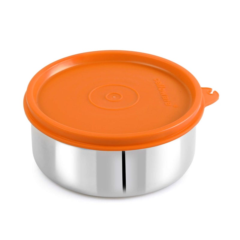 Cello CELLO MF Matiz Lunch Box with Jacket 2 Unit Orange Stainless Steel Lunch Box 2 Unit Lunch Box with Jacket Ideal for Office  - Image 4