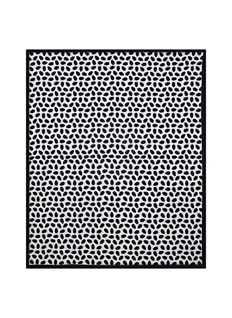 Queenie Queenie Brand Abstract 144 TC 100% Cotton Double Bedsheet with 2 Pillow Covers,Whiteblack  - Image 2