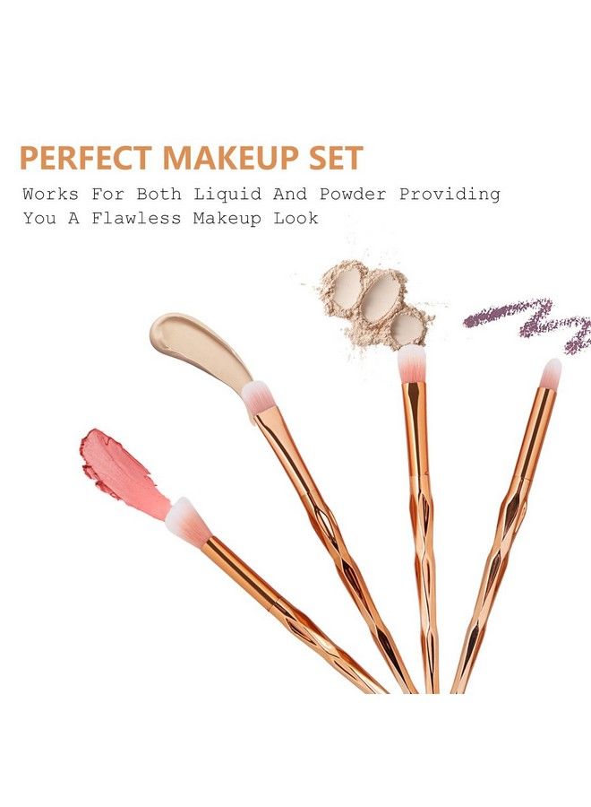 Tenmon 20Pcs Unicorn Shiny Gold Diamond Makeup Brush Set With Box Professional Foundation Powder Cream Blush Brush Kits (Gold Unicorn) - Image 5