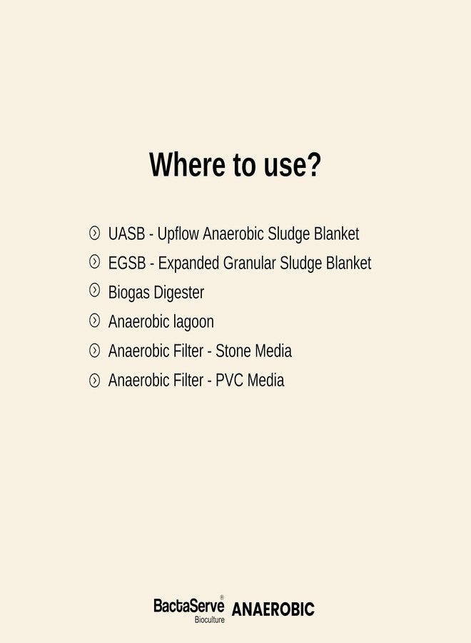 BactaServe - Anaerobic (1 Kg) for wastewater Treatment Plants- Anaerobic Digester, Biogas Plants - Image 5