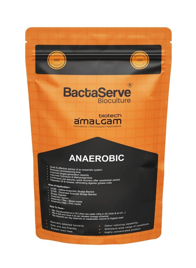 BactaServe - Anaerobic (1 Kg) for wastewater Treatment Plants- Anaerobic Digester, Biogas Plants - Image 1
