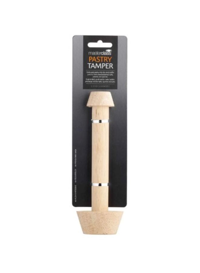 Kitchen Craft Wooden Double Ended Pastry Tamper Beige 22cm Baking Tool for Home Use and Kitchen Cooking - Image 2