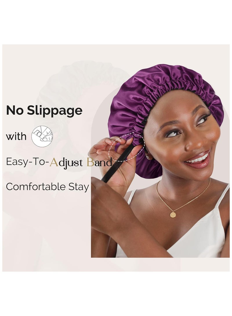 Totti Totti Satin Hair Bonnet For Sleeping, - Image 4