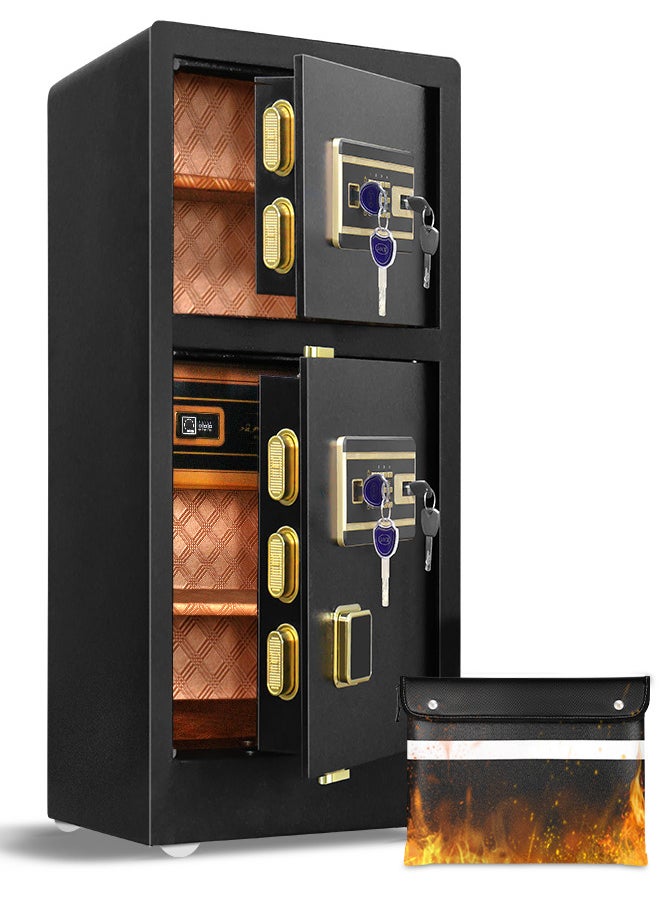 Atrisec Atrisec Fireproof  Safe Box with Sensor Light & Fireproof Bag, Money Safe with Digital Keypad,Security Safe Box for Home, 5.1 Cubic Large Safe with Keys & Pass Code for Cash Jewelry  - Image 1