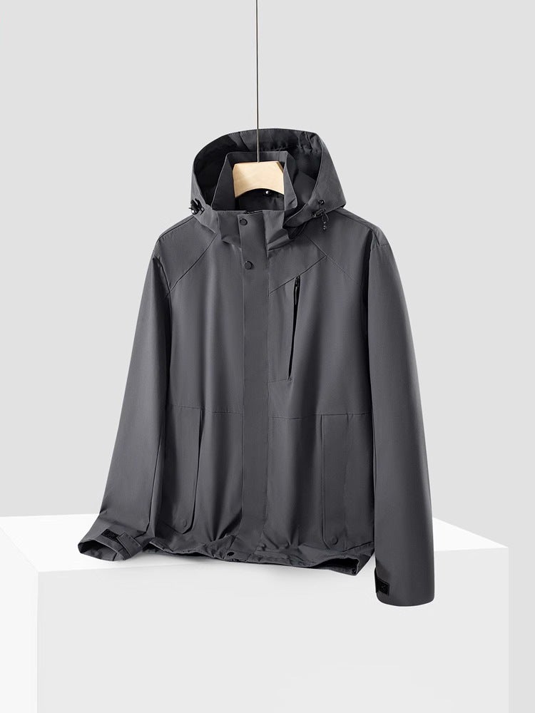 Camel Hjcamel Clothes Men'S 2025 Fashionable Detachable Cap Outdoor Waterproof Windproof Mountaineering Suit - Image 4