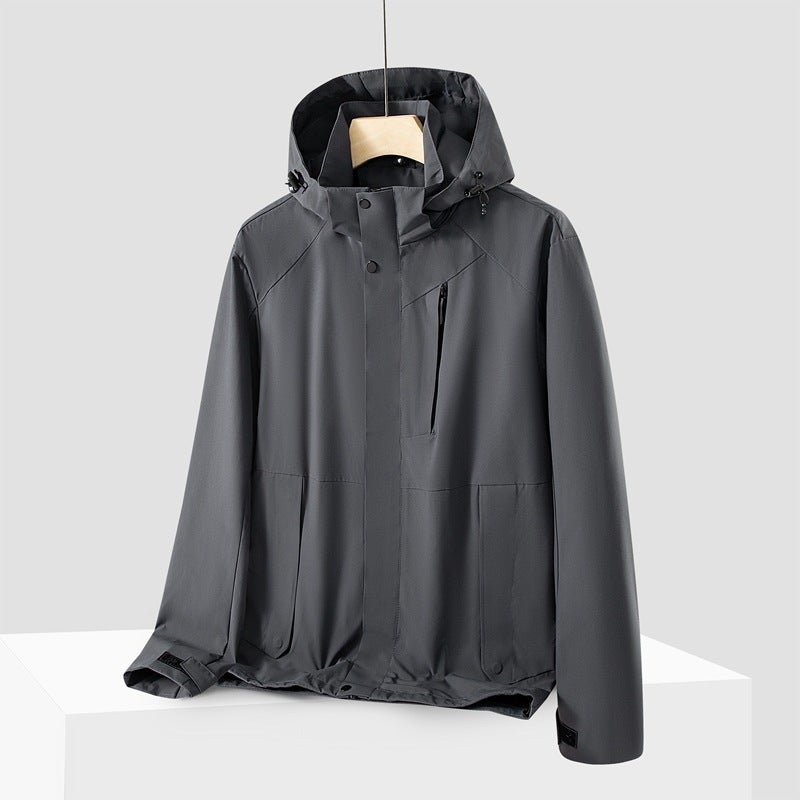 Camel Hjcamel Clothes Men'S 2025 Fashionable Detachable Cap Outdoor Waterproof Windproof Mountaineering Suit - Image 1