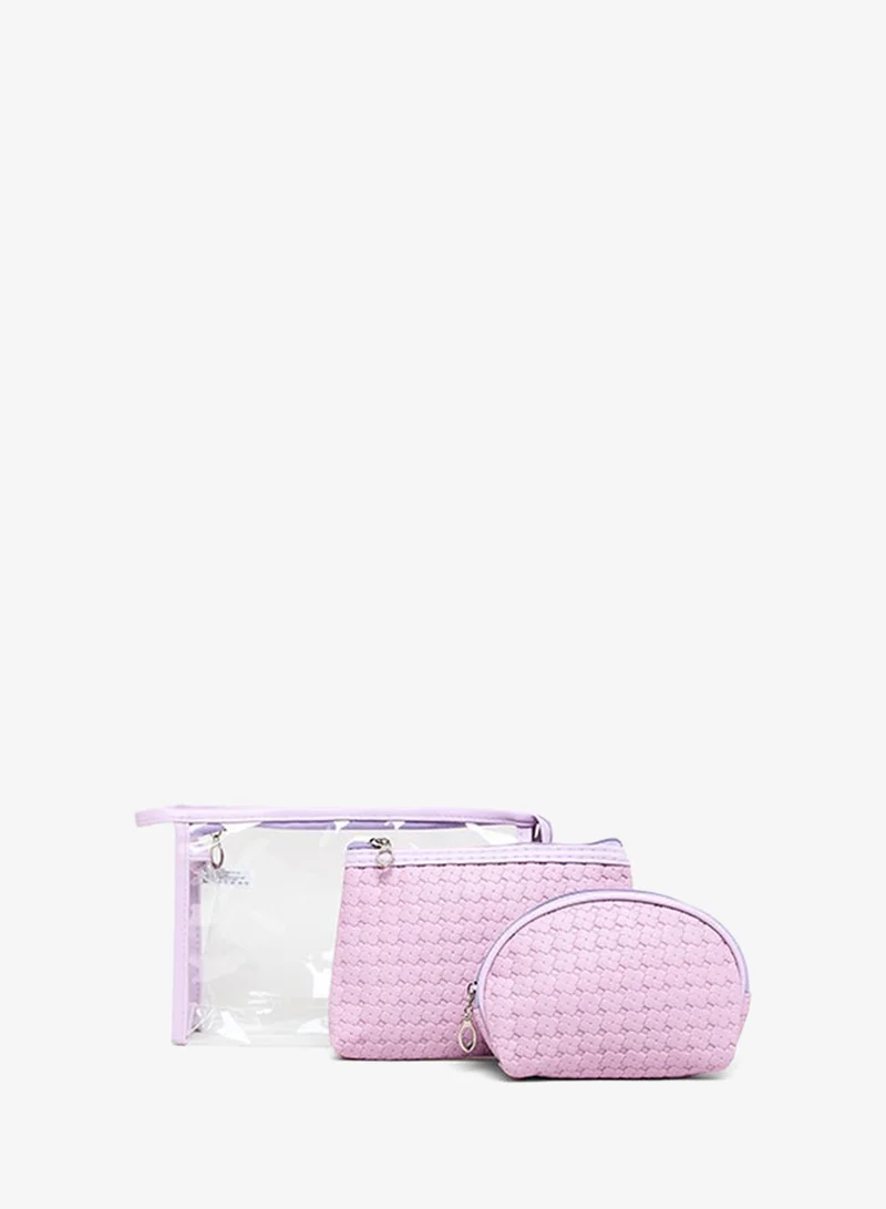 3 Pack Cosmetic Pouch Set