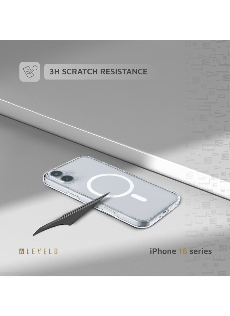 LEVELO - MagSafe Clara Clear Case For iPhone 16 Plus /Clearview Technology / Scratch Resistance / Impact-Resistance - Image 1