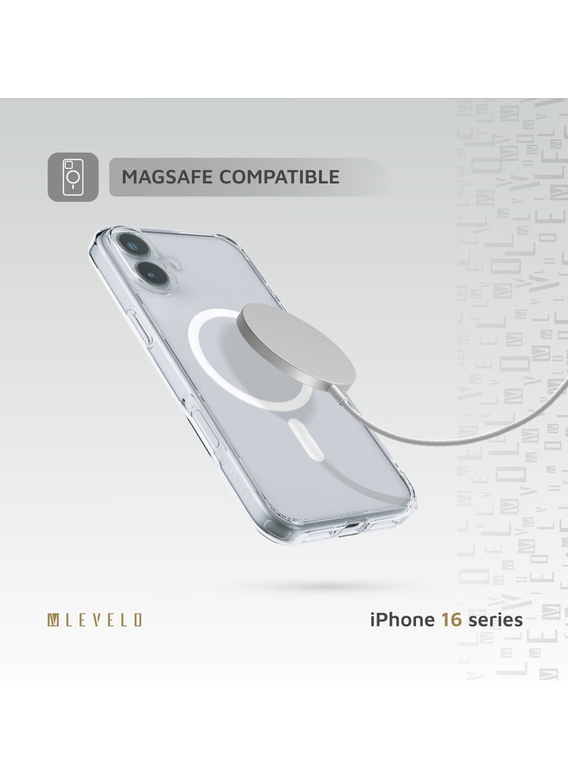 LEVELO - MagSafe Clara Clear Case For iPhone 16 Plus /Clearview Technology / Scratch Resistance / Impact-Resistance - Image 1