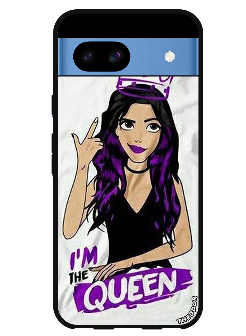 Theodor Protective Case Anti Scratch Shock Proof Bumper Cover For Google Pixel 8a I Am Queen - Image 1