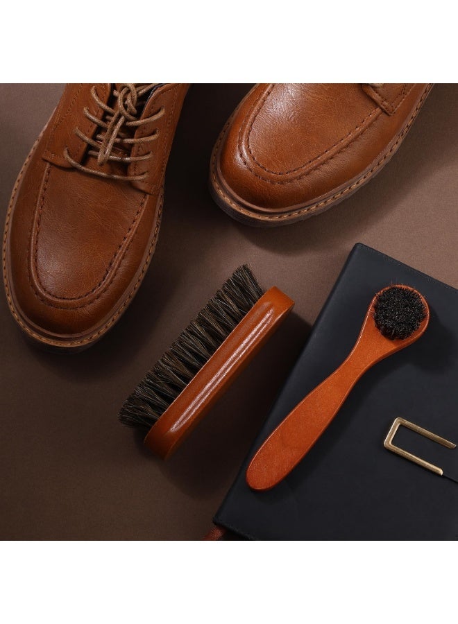 YelaJoy 3 Pcs Horsehair Shoe Shine Brush Kit, Shoe Polish Dauber Applicator & Leather Cleaning Brush, Care Tools for Shoes, Boots, Suede and Leather Maintenance - Image 5