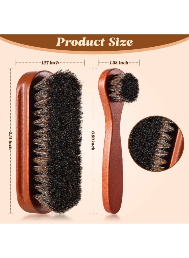 YelaJoy 3 Pcs Horsehair Shoe Shine Brush Kit, Shoe Polish Dauber Applicator & Leather Cleaning Brush, Care Tools for Shoes, Boots, Suede and Leather Maintenance - Image 4