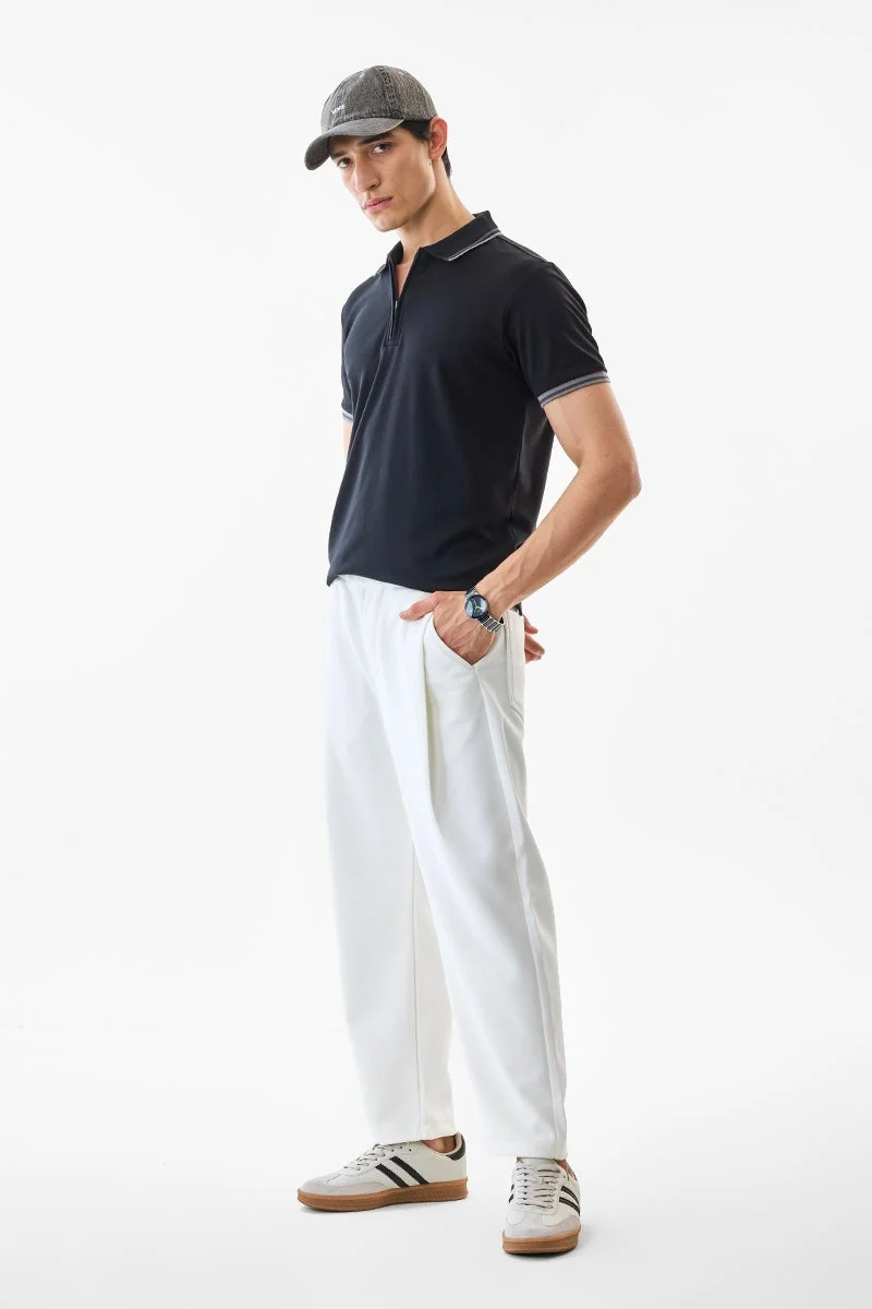 SNITCH Black Solid Half Sleeve Slim Fit Casual Shirt