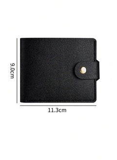 Generic Men's Small Compact Wallet, Short Bifold Card Holder, Lightweight ID Holder, Small Wallet with Button Closure for Coins, Unisex  - Image 5