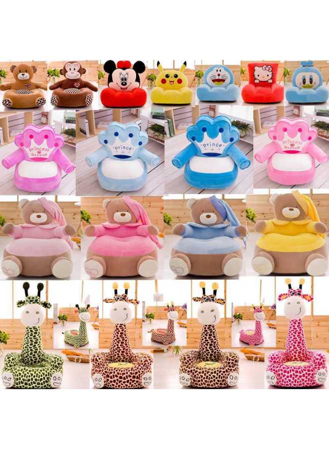 Children's Sofa Baby Seat Kindergarten Stool Cartoon Giraffe Tatami Sitting Stool Children's Photography Gift Free Shipping-Specification:Style + With Zipper-Color:Blue Stitch 50*50cm - Image 4