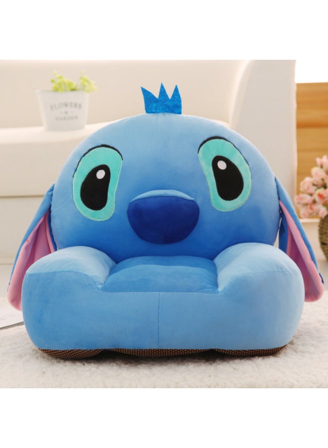 Children's Sofa Baby Seat Kindergarten Stool Cartoon Giraffe Tatami Sitting Stool Children's Photography Gift Free Shipping-Specification:Style + With Zipper-Color:Blue Stitch 50*50cm - Image 1