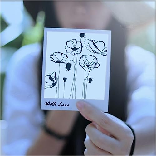 arriettycraft Flowers Poppy Clear Stamps for Card Making or Journaling, Budding Poppies Rubber Stamps for Journals Scrapbooking Albums and Other Paper Crafts Decoration - Image 3