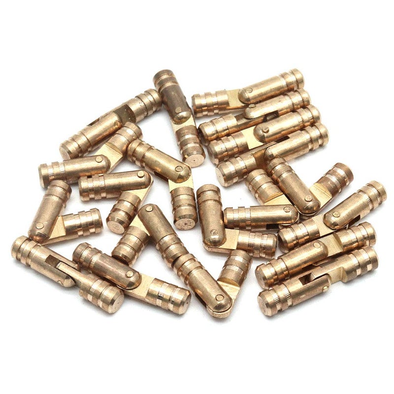 BTMB BTMB Brass Hidden Hinge Barrel Hinge DIY Jewelry Box Hand Craft 20pcs 5x25mm  - Image 1