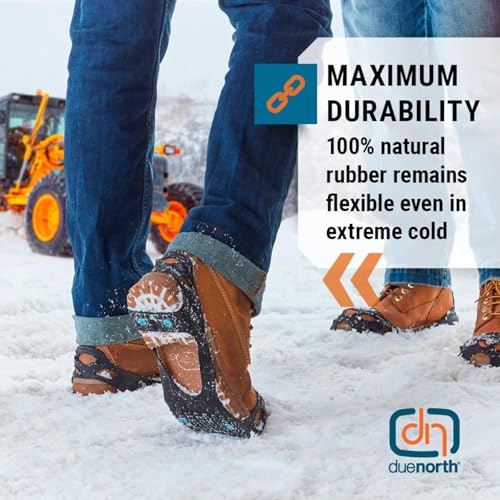 Due North All Purpose Ice Cleats for Men & Women - Full Foot Traction Aids for Ice and Snow - Pulse Grip Tread for Max Grip - Image 5