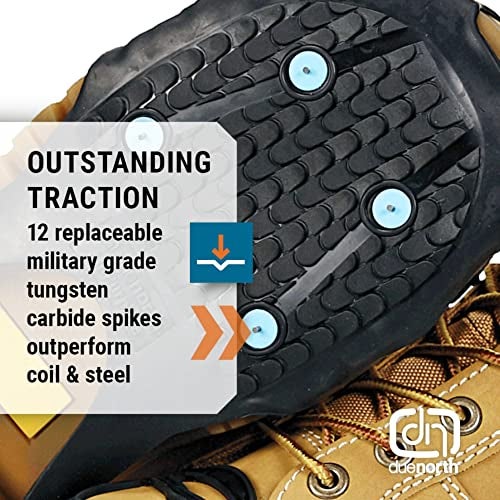 Due North All Purpose Ice Cleats for Men & Women - Full Foot Traction Aids for Ice and Snow - Pulse Grip Tread for Max Grip - Image 3