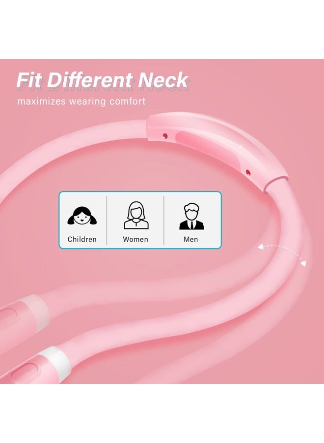 Vekkia Rechargeable LED Neck Reading Light, Book Lights for Reading in Bed, 3 Brightness Levels, Flexible Soft Silicone Arms Comfortable Wear, Long Lasting, Perfect for Craft & Knitting, Pink - Image 5